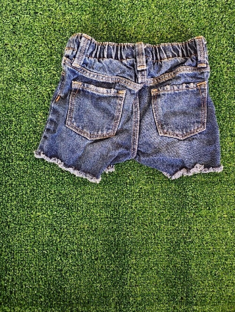 Old Navy/Carter's Leopard Print Baby Bodysuit with Distressed Denim Shorts - Picture 7 of 7